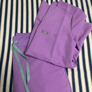 Figs Lilac Dawn Catarina Top and High Waisted Zamora Pants